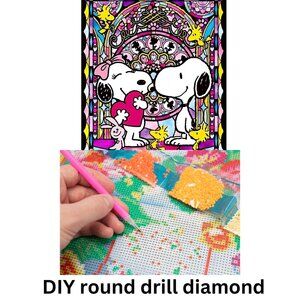 5D Abstract Snoopy Cartoon Diamond Painting Kit Craft - DIY kit